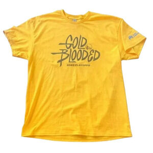GSW Golden State Warriors 2023 Playoffs Gold Blooded T Shirt - size XL